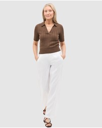 Seed Heritage - Cotton Wide Rib Polo Knit