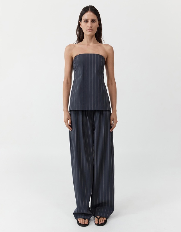 St. Agni - Strapless Rouleau Tie Top