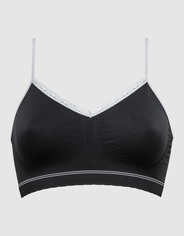 Billet Doux - Zen Attitude Crop Top Style Wirefree Bralette - 2 Pack