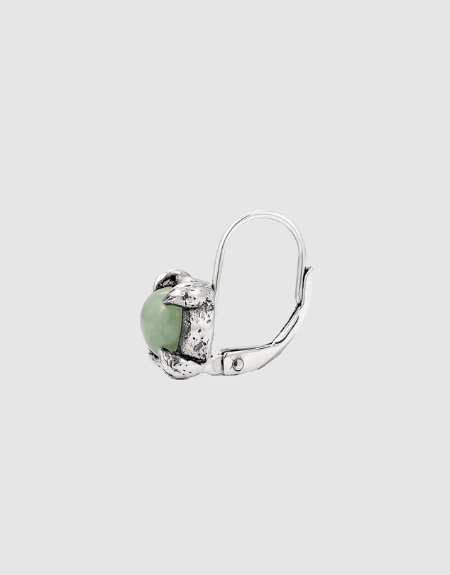 Haze & Glory - ICONIC EXCLUSIVE - Jade Single Lever-Back Earring in Oxidised 925 Silver