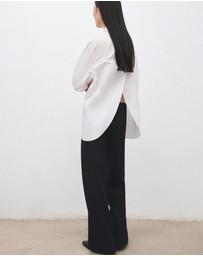 M.N.G - Chalk-Stripe Straight Trousers
