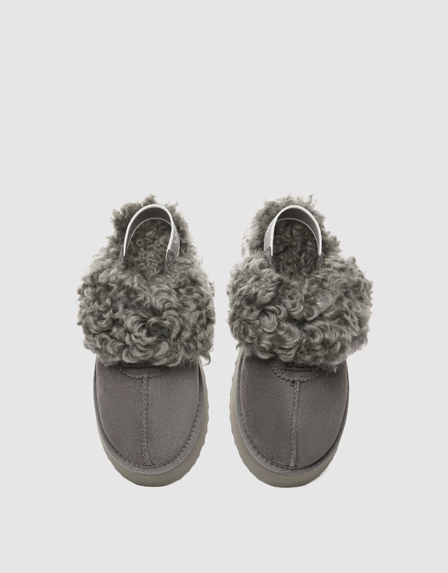 EVERAU - Australian Shepherd Ugg Waffle Curly Platform Cow Suede Upper House Shoes