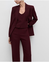 M.N.G - Straight Mid-Rise Suit Trousers