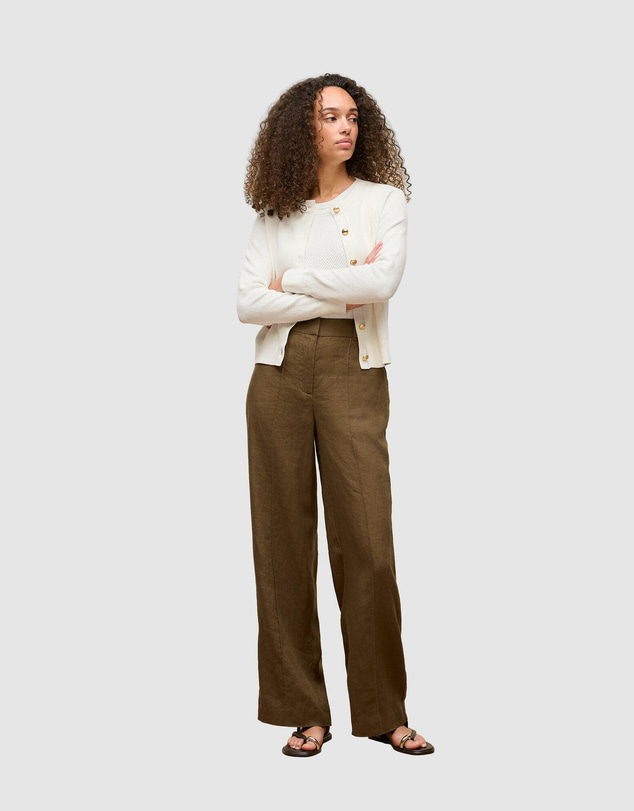 Trenery - Linen Pintucked Pant