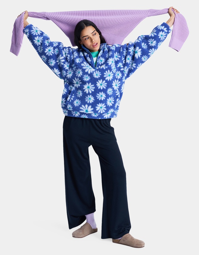 Roxy - Womens Jive Talking Binded Half Zip Fleece Jumper