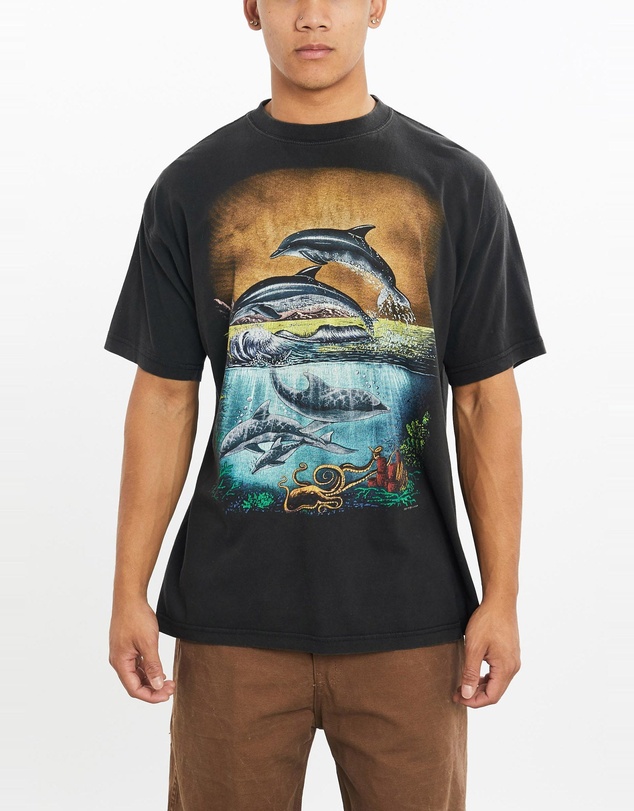 Vintage by The Real Deal - Pre Loved - Vintage Dolphin Wildlife Tee