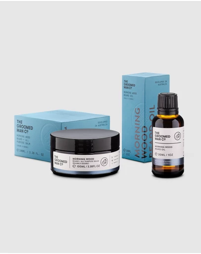 The Groomed Man Co - Morning Wood Beard Oil & Balm Duo Kit