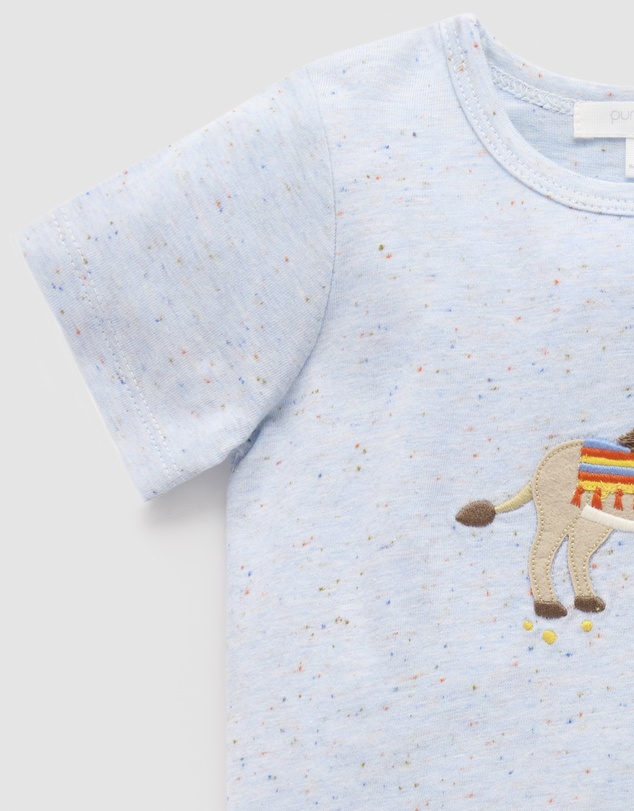 Purebaby - Linen Blend Short and Tee Set -Kids-Babies