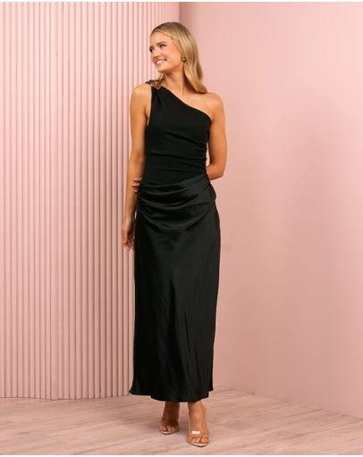 Azzurielle - Cate One Shoulder Maxi Dress