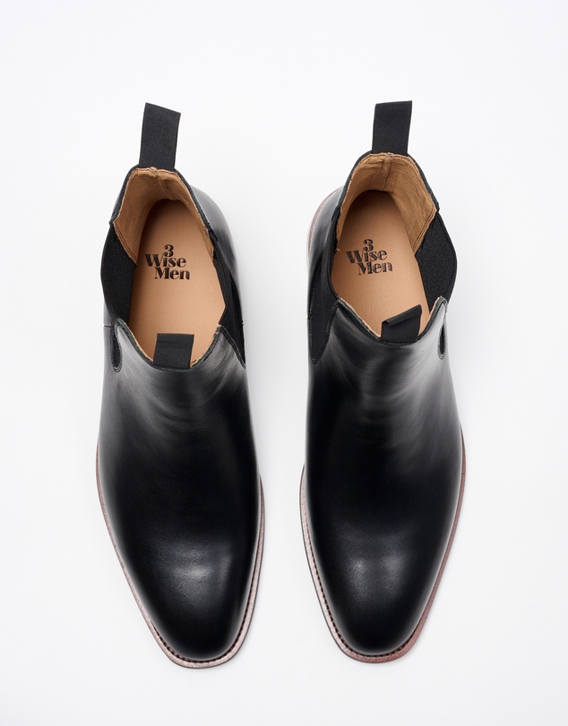 3 Wise Men - 3 Wise Men Cobain Leather Chelsea Boot