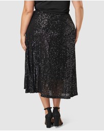 Pink Dusk by Curve Project - Sure Thing Sequin Skirt