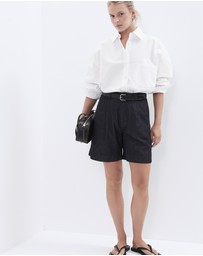 UNISON - Rinse Denim Pleated Short