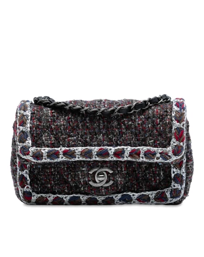 Pre-Loved by Azura Reborn - Pre-Loved Mini Rectangular Classic Braided Tweed Single Flap
