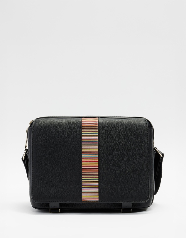 Paul Smith - Signature Stripe Trim Messenger Bag
