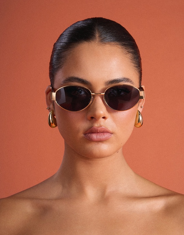 Azzurielle - Simona Gold Frame Sunglasses