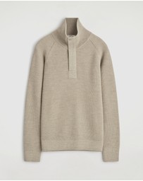 COS - Ribbed Wool Half-Zip Jumper