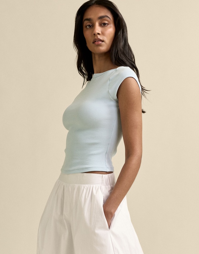 MVN - Ribbed Boatneck Top