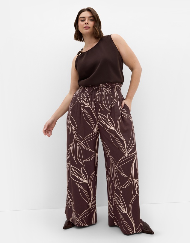 City Chic - Bella Wide Leg Print Pant