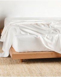 Linen House - Vienna 300TC Cotton Percale Sheet Set 50cm