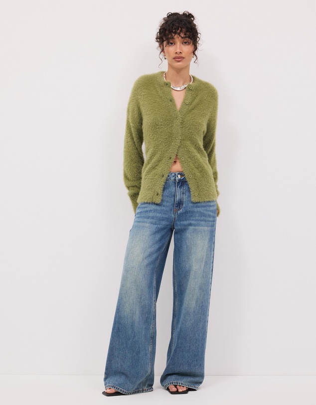 Calli - Rae Fluffy Knit Cardigan