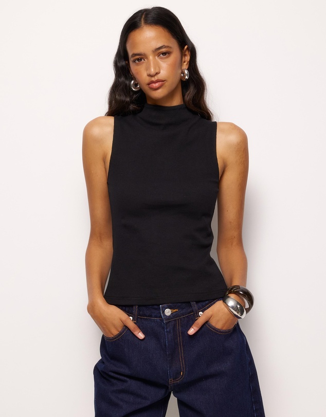 AERE - High Neck Rib Tank