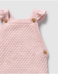 Wilson & Frenchy - Organic Knitted Bauble Ruffle Overalls - Babies