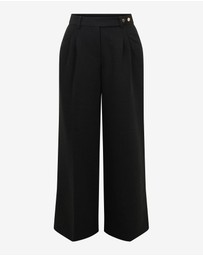 Forcast - Dolly Pleated Wide Leg Pants
