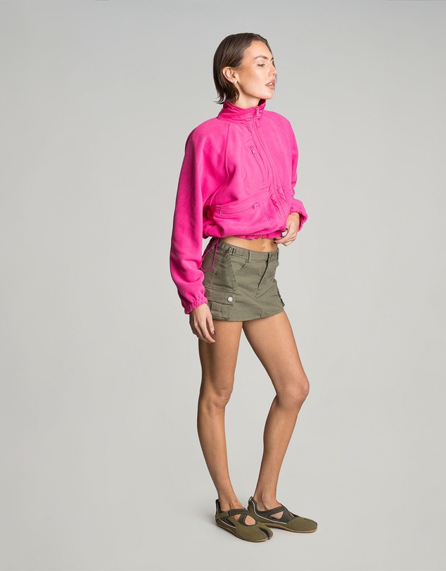 Love and Nostalgia - Burger Queen Polar Fleece Jacket - Bubble Gum