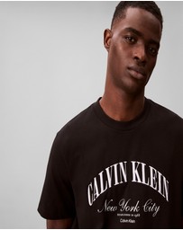 Calvin Klein Jeans - Terry Heritage Logo NYC Graphic Relaxed T-Shirt