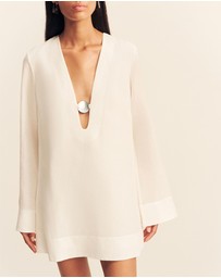 Shona Joy - Paloma Plunged Long Sleeve Mini Dress