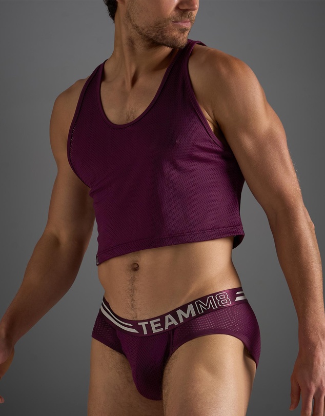 TEAMM8 - Racer Mesh Crop Singlet