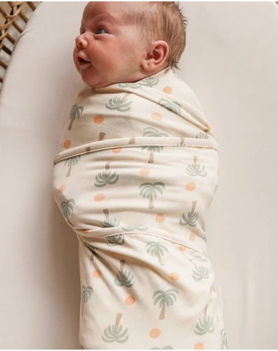 Kynd Baby - Large Stretchy Swaddle in Palm Sunset