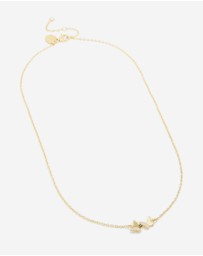 Lovisa - Waterproof Gold Plated Stainless Steel Cubic Zirconia Butterfly Necklace