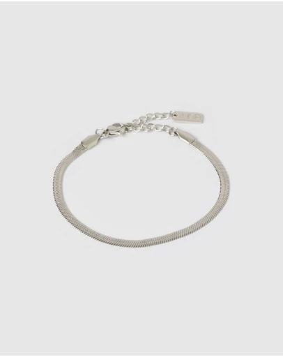 Arms Of Eve - Sylvia Silver Snake Chain Bracelet
