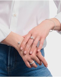 THOMAS SABO - Halo ring with white zirconia in brilliant cut