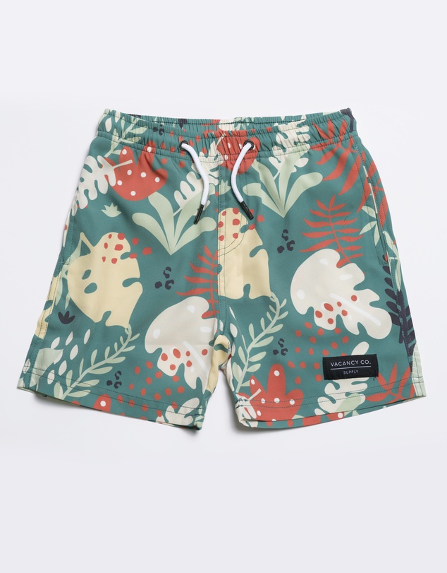 Vacancy Co - Abstract Leaf Swim Short - Youth