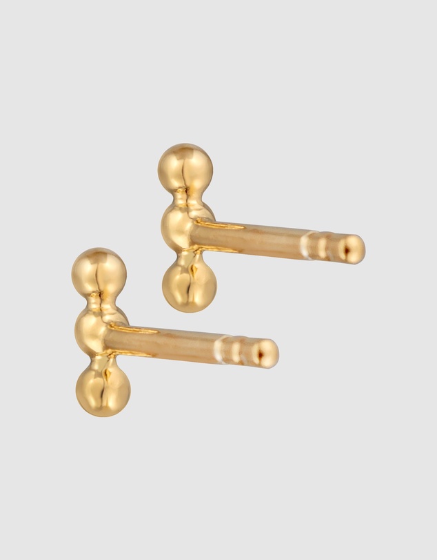 Elli Jewelry - Ball Stud Earrings in Gold-Plated 925 Silver