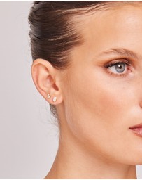 Zoe Olivia - 9K Gold Marquise Lab Grown Diamond Studs