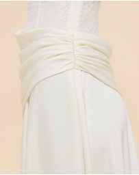 Revibe - Repaired CHANCERY Layla High Neck Lace Panelled Maxi Dress - AU 8