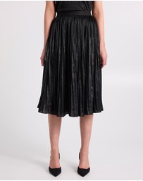 David Lawrence - Rumi Metallic Pleat Skirt