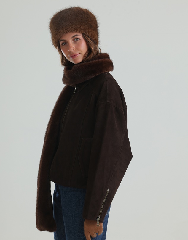 Morgan & Taylor - Peyton Faux Fur Scarf in Brown