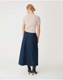 Forcast - Anita Short Sleeve Cable Knit