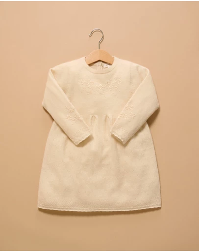 Purebaby - Embroidered Cashmere Dress - Kids-Babies