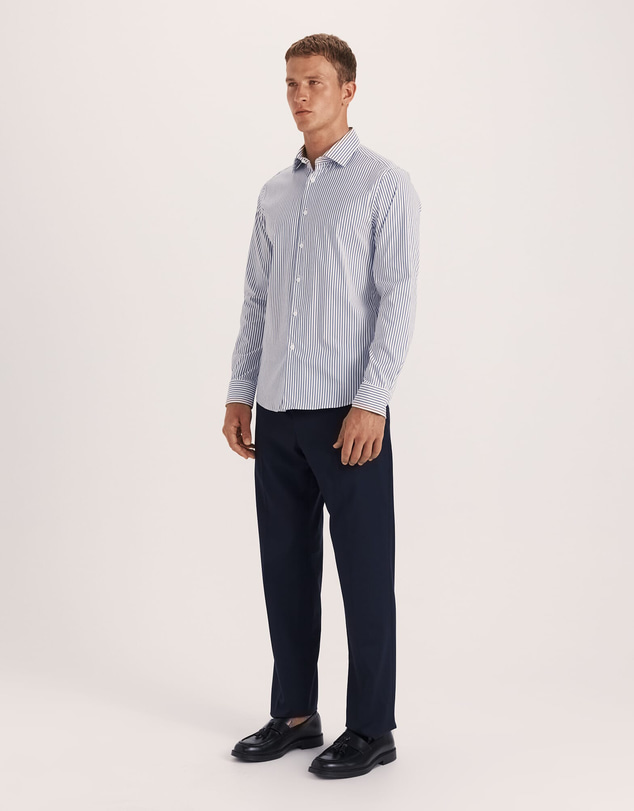 SABA - Calvin Long Sleeve Slim Stripe Shirt