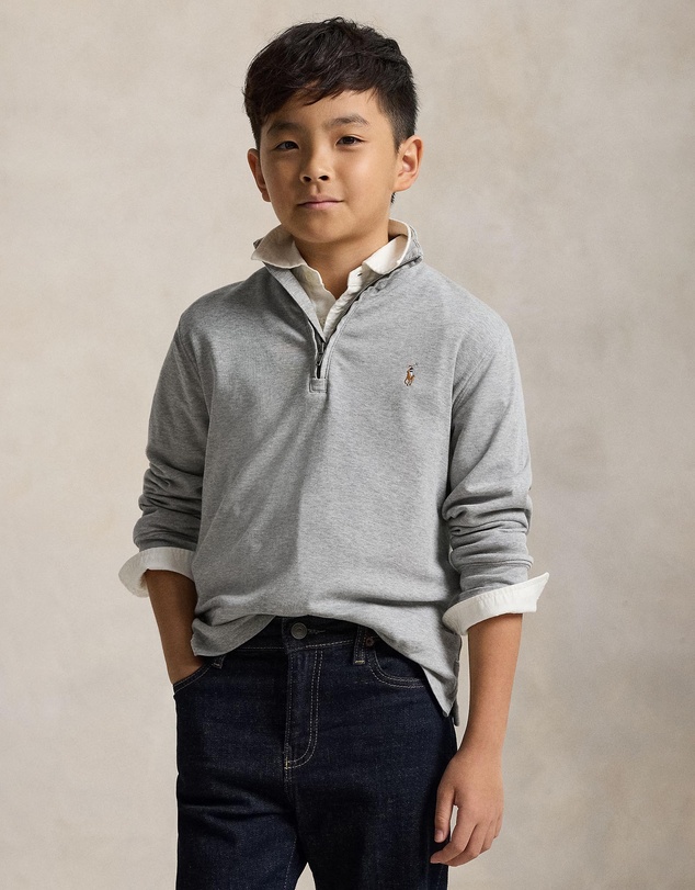 Polo Ralph Lauren - Cotton Interlock Quarter-Zip Pullover - ICONIC EXCLUSIVE - Teens