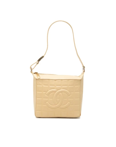 Pre-Loved by Azura Reborn - Pre-Loved CC Chocolate Bar Lambskin Shoulder Bag