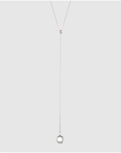 Elli Jewelry - Rock Crystal Y-Necklace in 925 Silver