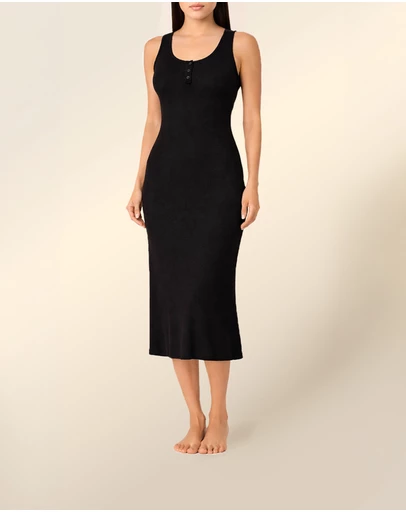 Gingerlilly - Monique Long Sleeveless Henley Dress