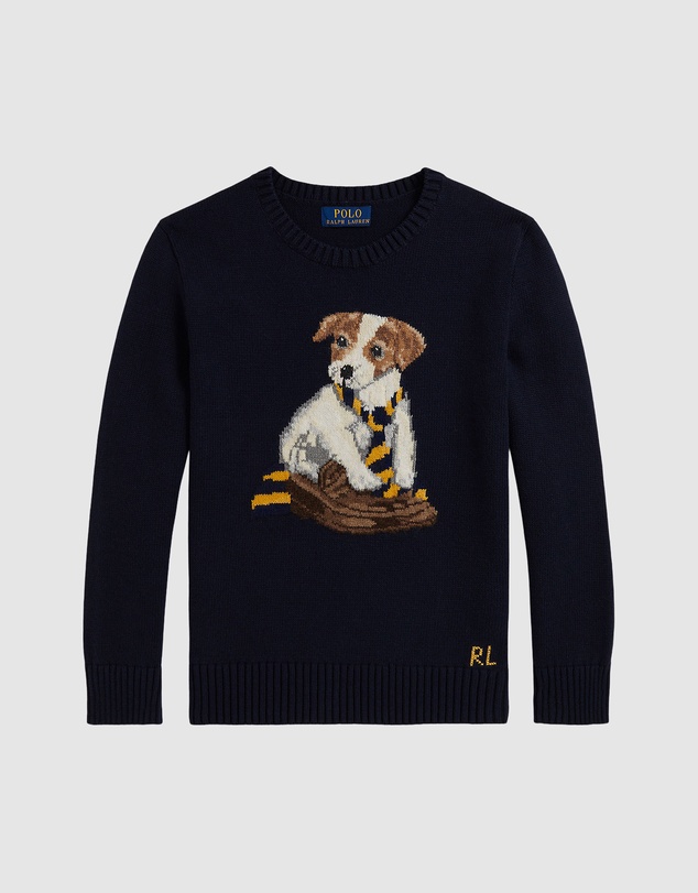 Polo Ralph Lauren - Dog-Intarsia Cotton Sweater - ICONIC EXCLUSIVE - Teens