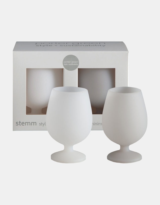 porter green - stemm | silicone unbreakable wine glasses